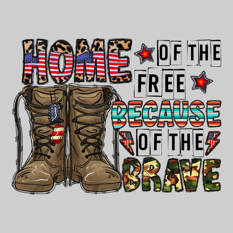 Home Of The Free Beacause Of The Brave Premium Tee by CowhideDigitalArt | Teevron