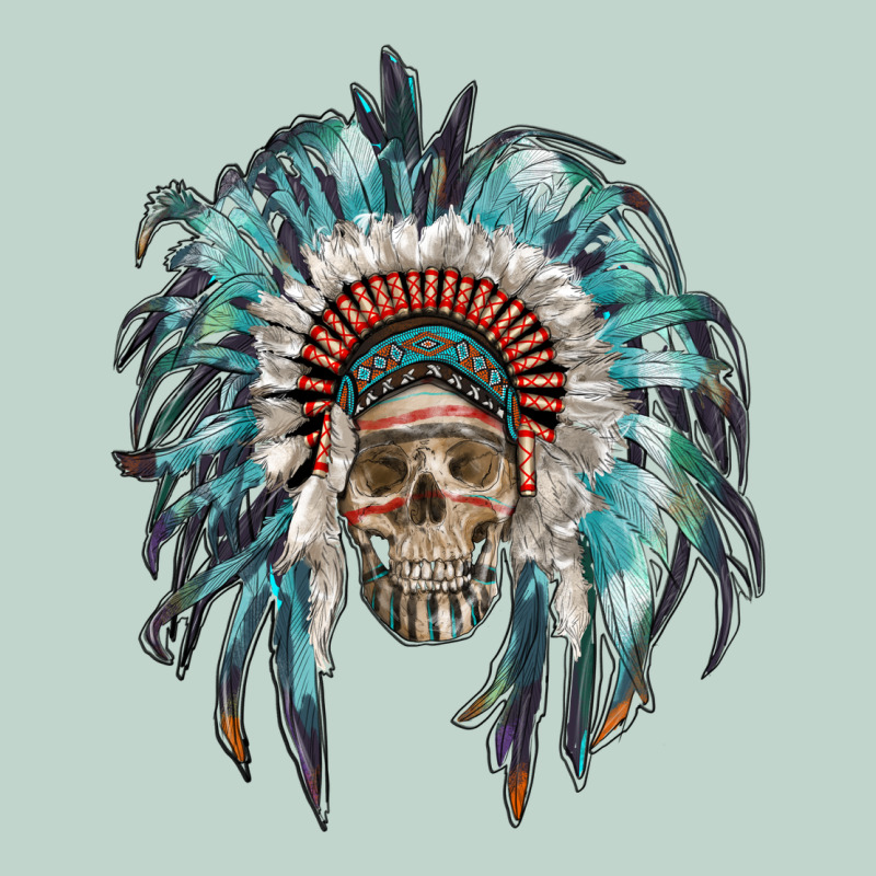 Indian Headdress With Native American Skull Zipper Hoodie by RanaPortraitStore | Teevron