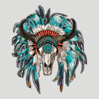Indian Headdress With Bull Skull Zipper Hoodie | Teevron