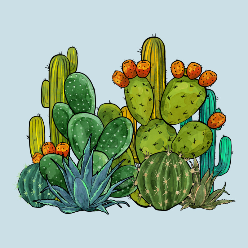 Watercolor Cactus Ladies Tee by BarkalooDesign | Teevron