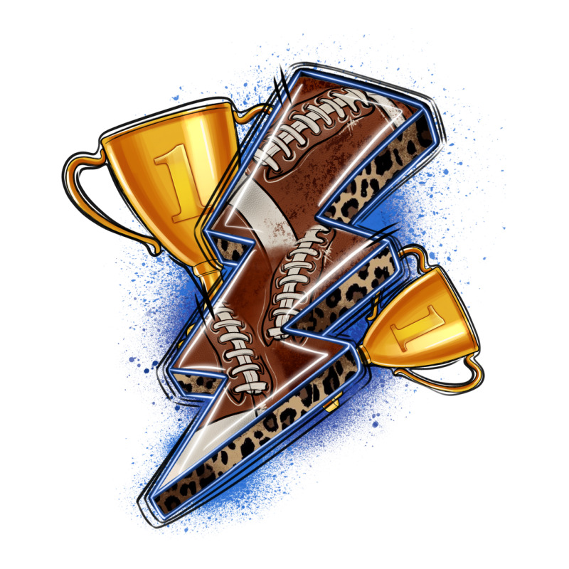Football Lightning Bolt Long Sleeve Tee by Zillion Design Studio | Teevron
