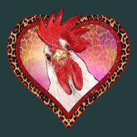 Valentine's Day Rooster With Leopard Heart Classic Tee | Teevron