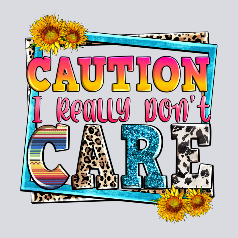Caution I Really Don't Care Zipper Hoodie by Zillion Design Studio | Teevron
