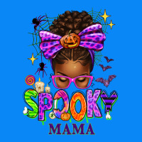 Halloween Afro Messy Bun Spooky Mama Zipper Hoodie | Teevron