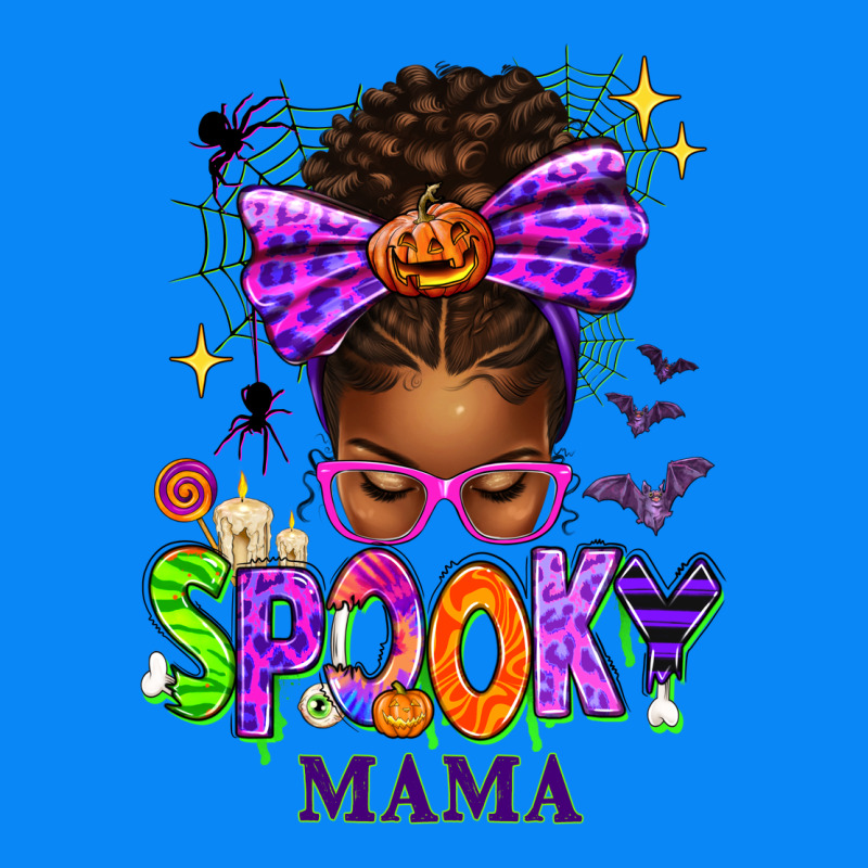 Halloween Afro Messy Bun Spooky Mama Zipper Hoodie by texasbilliewilder | Teevron