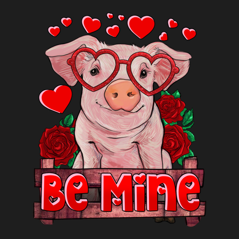 Be Mine Valentine's Day Baby Pig Classic Tee by RanaPortraitStore | Teevron