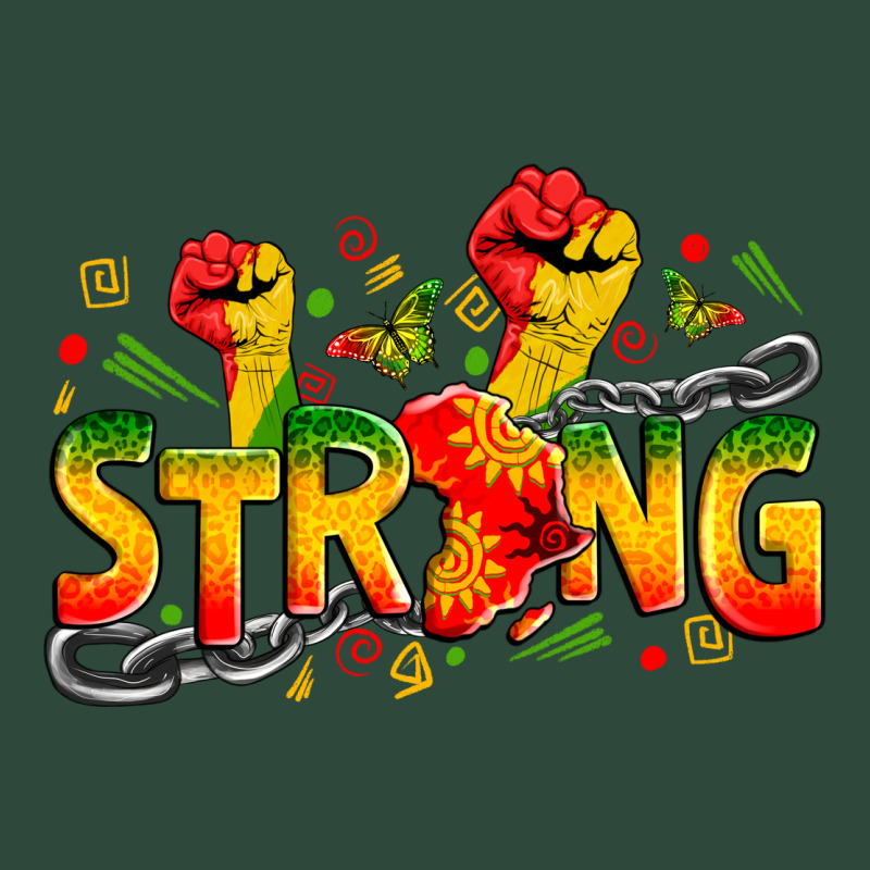 Strong Juneteenth Zipper Hoodie by Zillion Design Studio | Teevron