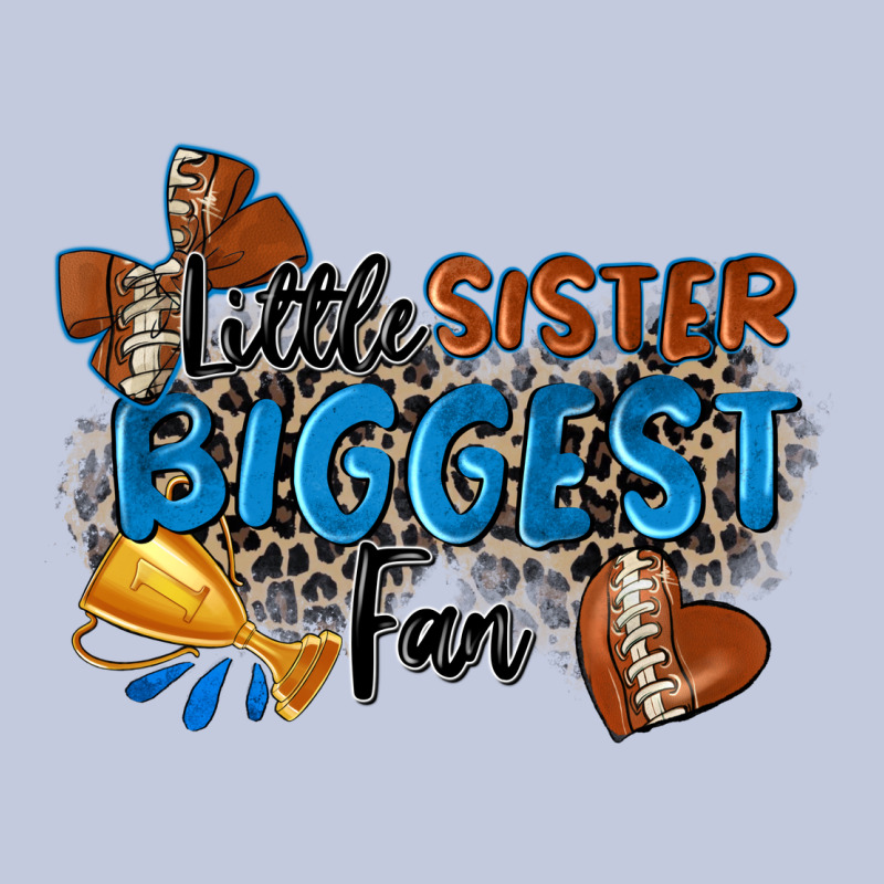 Little Sister Biggest Fan Football Long Sleeve Tee by Zillion Design Studio | Teevron