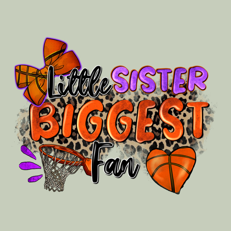 Little Sister Biggest Fan Basketball Long Sleeve Tee by Zillion Design Studio | Teevron
