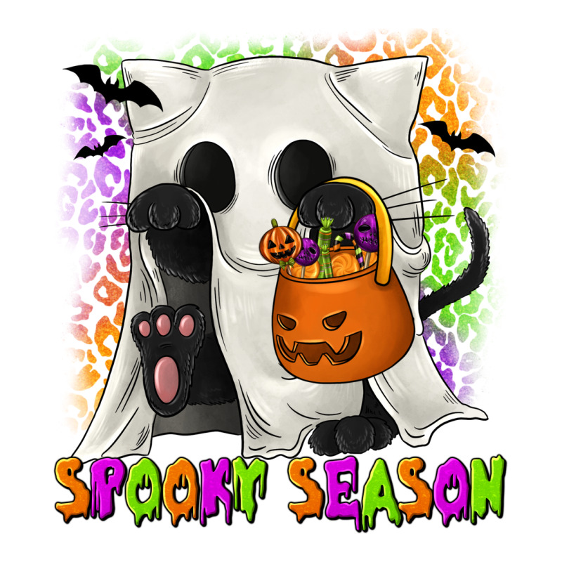 Spooky Season Ghost Cat Zipper Hoodie by texasbilliewilder | Teevron