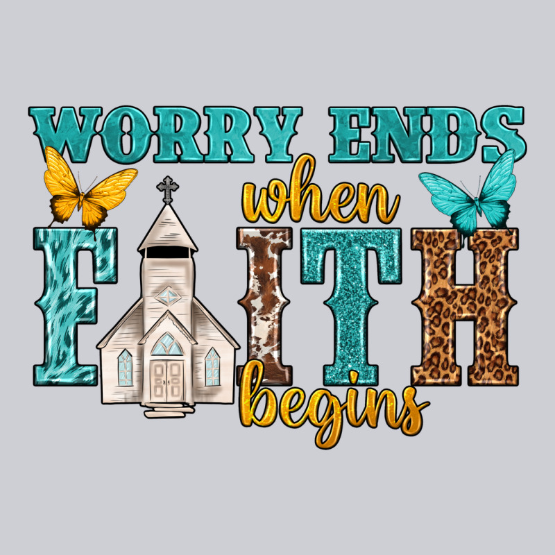 Worry Ends When Faith Begins Urban Hoodie by NancyCooperArtShop | Teevron
