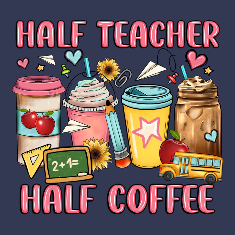 Half Teacher Half Coffee Heavyweight Hoodie by JahusDesignShop | Teevron