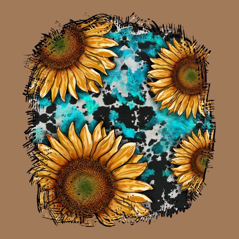 Sunflower Cowhide And Turquoise Patches Classic Tee by RanaPortraitStore | Teevron