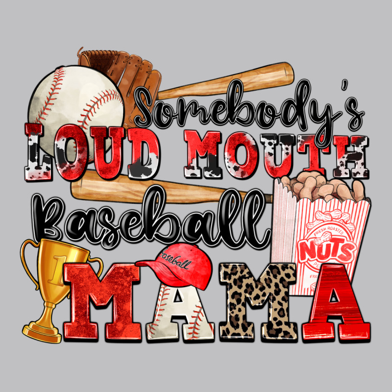 Somebody's Loud Mouth Baseball Mama Long Sleeve Tee by Zillion Design Studio | Teevron