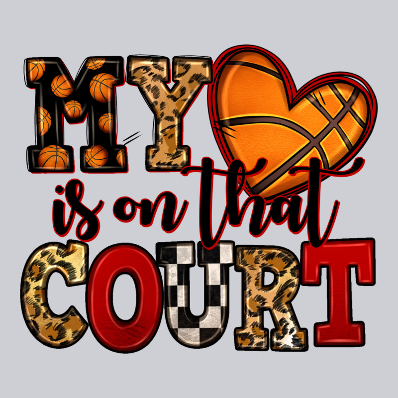 My Heart Is On That Court Basketball Red And Black Urban Hoodie by NancyCooperArtShop | Teevron