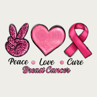 Breast Cancer Peace Love Cure Zipper Hoodie | Teevron
