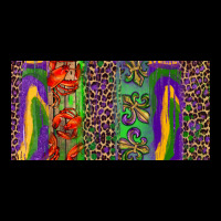 Mardi Gras Brushstrokes Crawfish Fleur De Lis Long Sleeve Tee | Teevron
