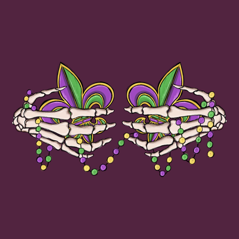 Skeleton Hands Mardi Gras Urban Hoodie by MaliasSmallBusiness | Teevron