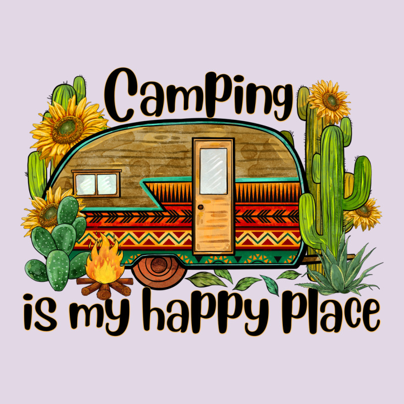 Camping Is My Happy Place Caravan Classic Tee by BarkalooDesign | Teevron