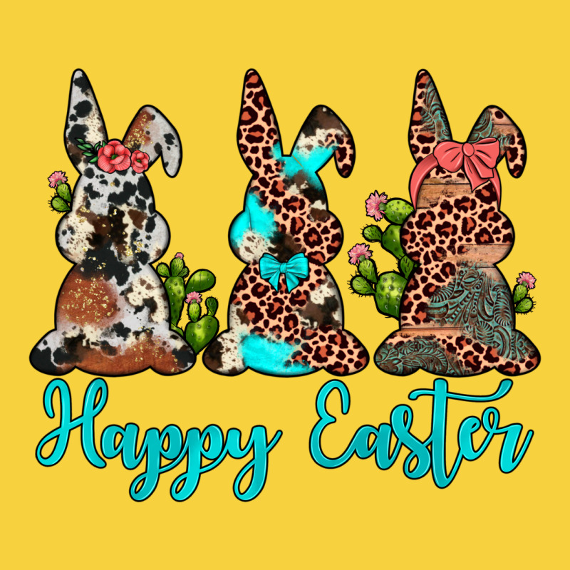 Happy Easter Leopard Cowhide Turquoise Cactus Bunny's Premium Sweatshirt by JahusDesignShop | Teevron