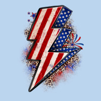Leopard American Flag Lightning Bolt Classic Tee | Teevron