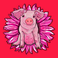 Pink Sunflower Pig Zipper Hoodie | Teevron