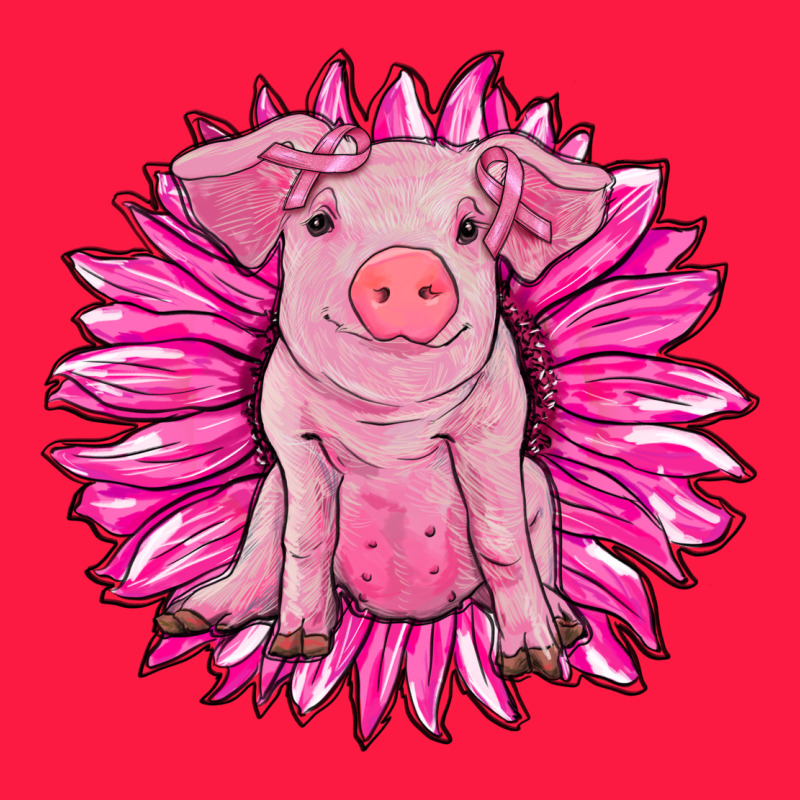 Pink Sunflower Pig Zipper Hoodie by RanaPortraitStore | Teevron