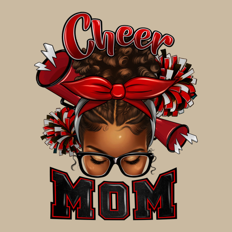 Cheer Mom Afro Messy Bun Long Sleeve Tee by texasbilliewilder | Teevron