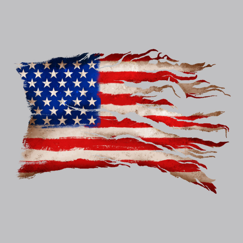 Tattered American Flag Classic Tee by Zillion Design Studio | Teevron