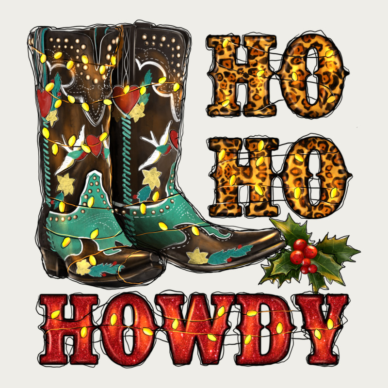 Christmas Cowboy Boots Ho Ho Howdy Zipper Hoodie by RanaPortraitStore | Teevron