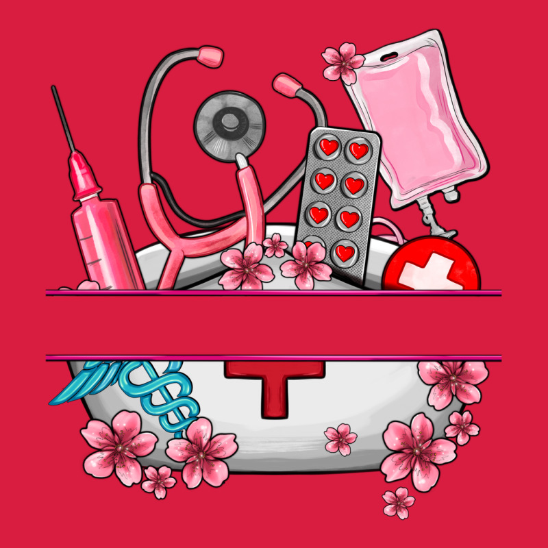 Custom Name Nurse Hat And Elements Premium Hoodie by AdoDesignShop | Teevron