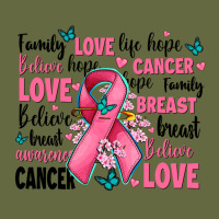 Breast Cancer Ribbons With Cancer Words Long Sleeve Tee | Teevron