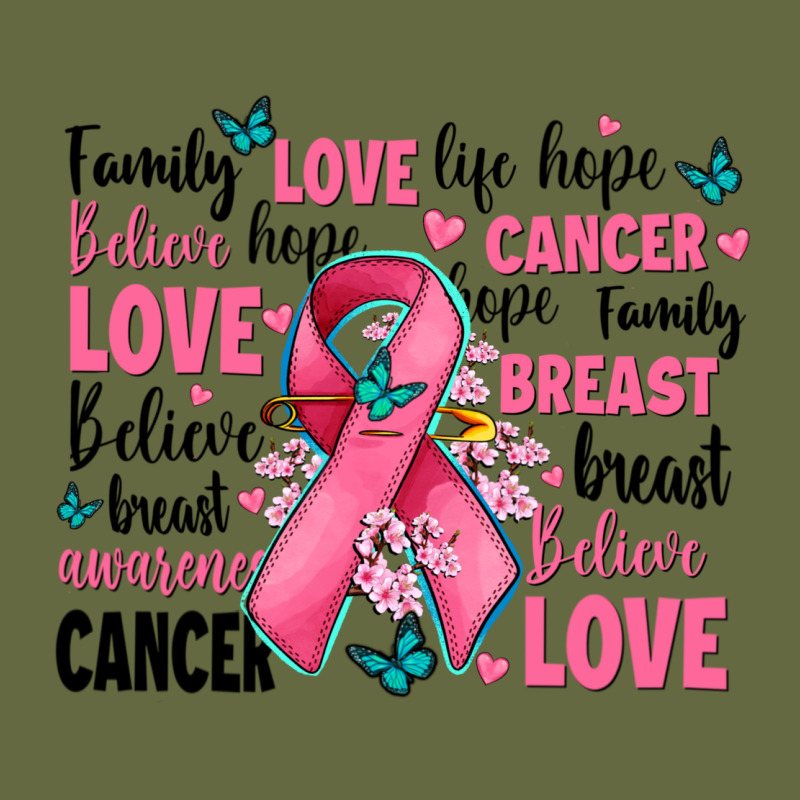 Breast Cancer Ribbons With Cancer Words Long Sleeve Tee by AdoDesignShop | Teevron