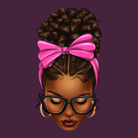 Afro Messy Bun Pink Bow Long Sleeve Tee | Teevron
