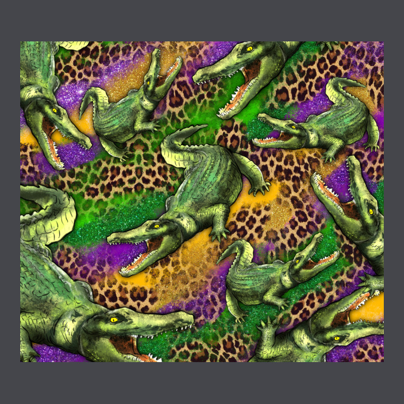 Mardi Gras Louisiana Crocodile Leopard Long Sleeve Tee by RanaPortraitStore | Teevron