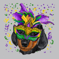 Mardi Gras Dachshund Puppy With Mask Long Sleeve Tee | Teevron