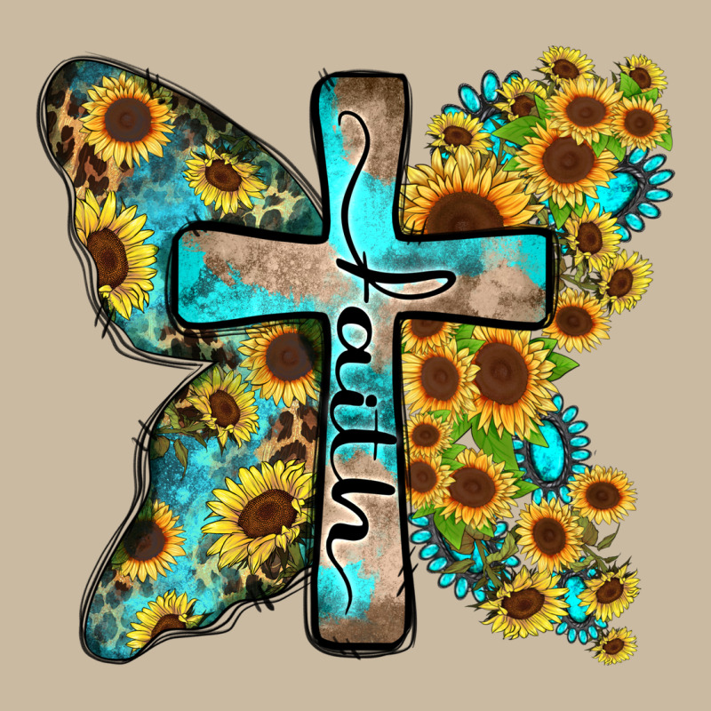 Faith Sunflower Cross Long Sleeve Tee by Zillion Design Studio | Teevron