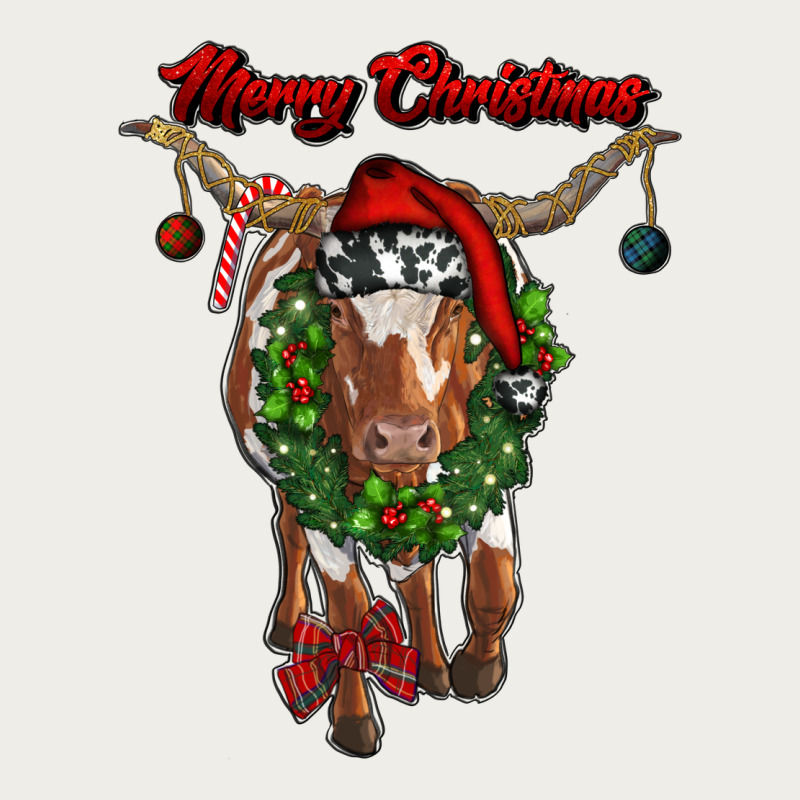 Merry Christmas Longhorn Cow Zipper Hoodie by RanaPortraitStore | Teevron
