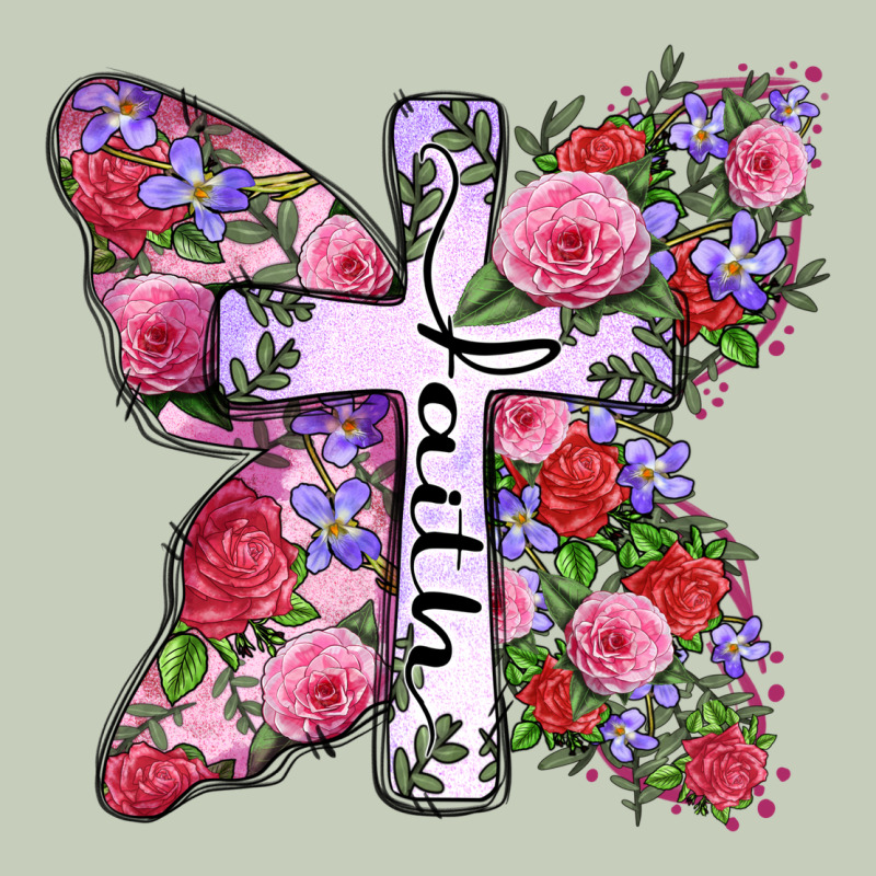 Faith Butterfly Cross Long Sleeve Tee by Zillion Design Studio | Teevron