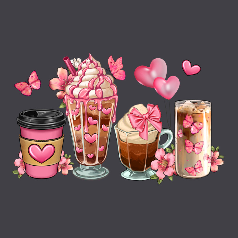 Floral Coffee Cups Heavyweight Hoodie by JahusDesignShop | Teevron