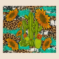 Cactus And Sunflowers Turquoise Leopard Cowhide Urban Heavy Tee | Teevron
