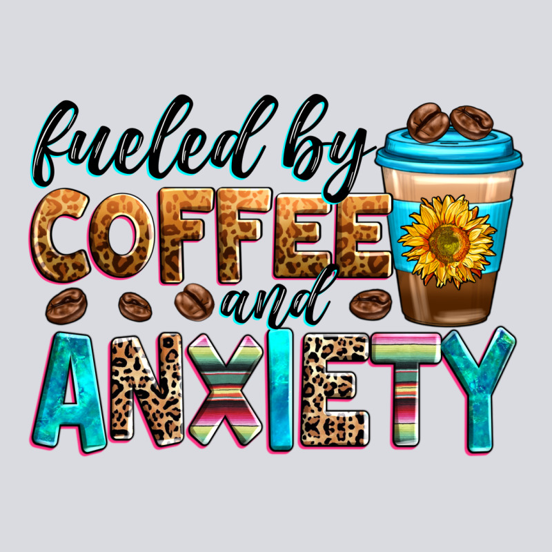Fueled By Coffee And Anxiety Zipper Hoodie by Zillion Design Studio | Teevron