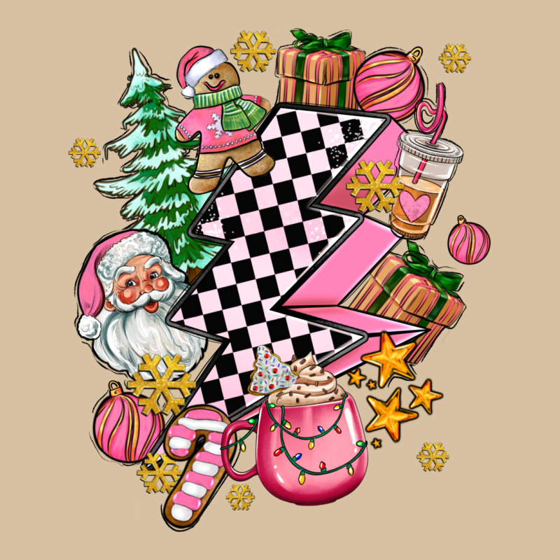 Pink Christmas Lightning Bolt Heavyweight Hoodie by AdoDesignShop | Teevron