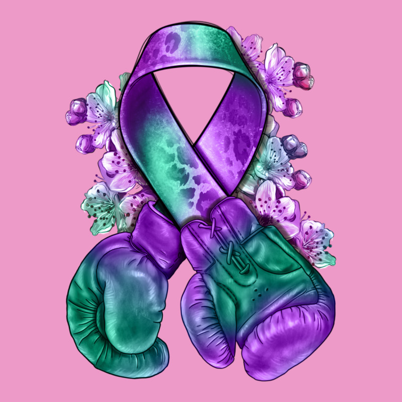Purple And Green Anal Cancer With Boxing Gloves Na Urban Hoodie by NancyCooperArtShop | Teevron