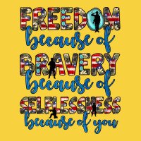 Freedom Because Of Bravery Because Of Selflessness Because Of You Premium Sweatshirt | Teevron