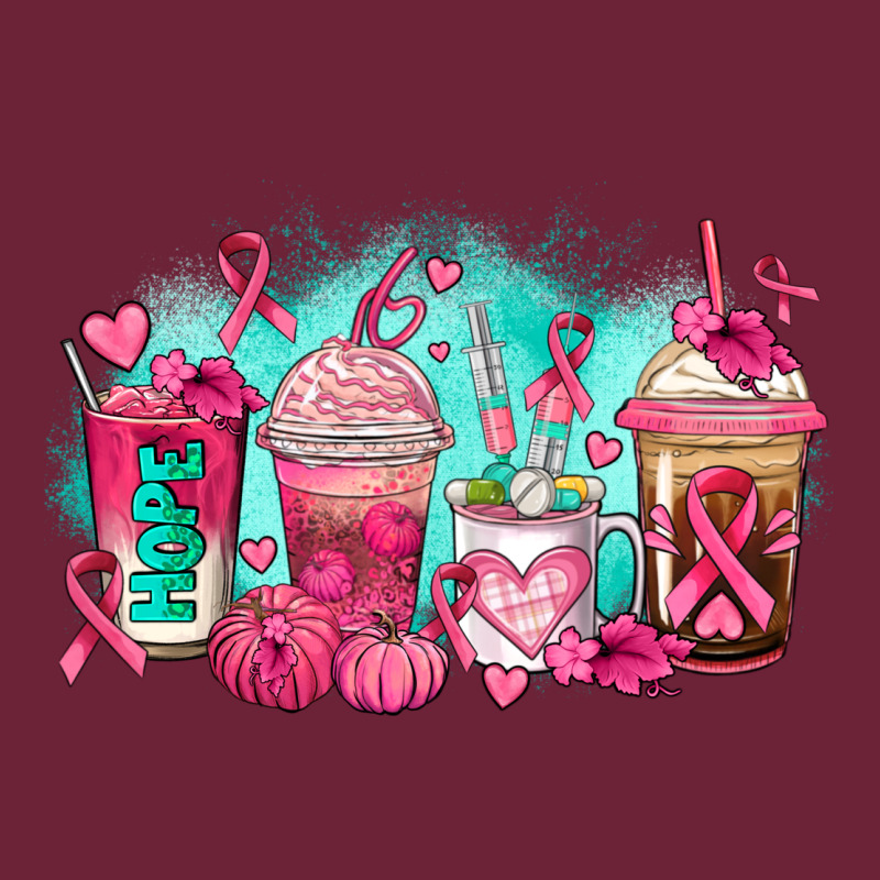 Breast Cancer  Coffee Cups Long Sleeve Tee by AdoDesignShop | Teevron