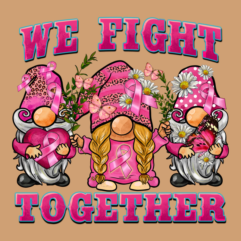 We Fight Together Breast Cancer Gnome Vintage Tee by BarkalooDesign | Teevron