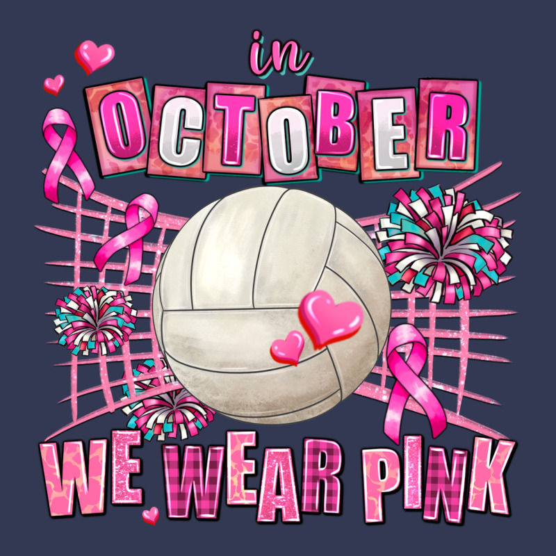 In October We Wear Pink Volleyball Heavyweight Hoodie by AdoDesignShop | Teevron