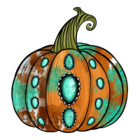 Western cowhide turquoise pumpkin | Teevron