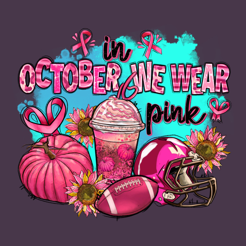 In October We Wear Pink American Football Heavyweight Hoodie by AdoDesignShop | Teevron